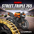Chain For Triumph Street Triple S 765 2017-2020 - 525 Pitch x 118 Links Gold ZVMX - CRANK1