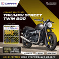 Ceramic Brake Pads For Triumph Street Twin 900 2019 2022 Front CRM689 2 Sets CRANK1