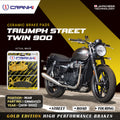 Ceramic Brake Pads For Triumph Street Twin 900 2019 2022 Rear CRM043 2 1 Set CRANK1