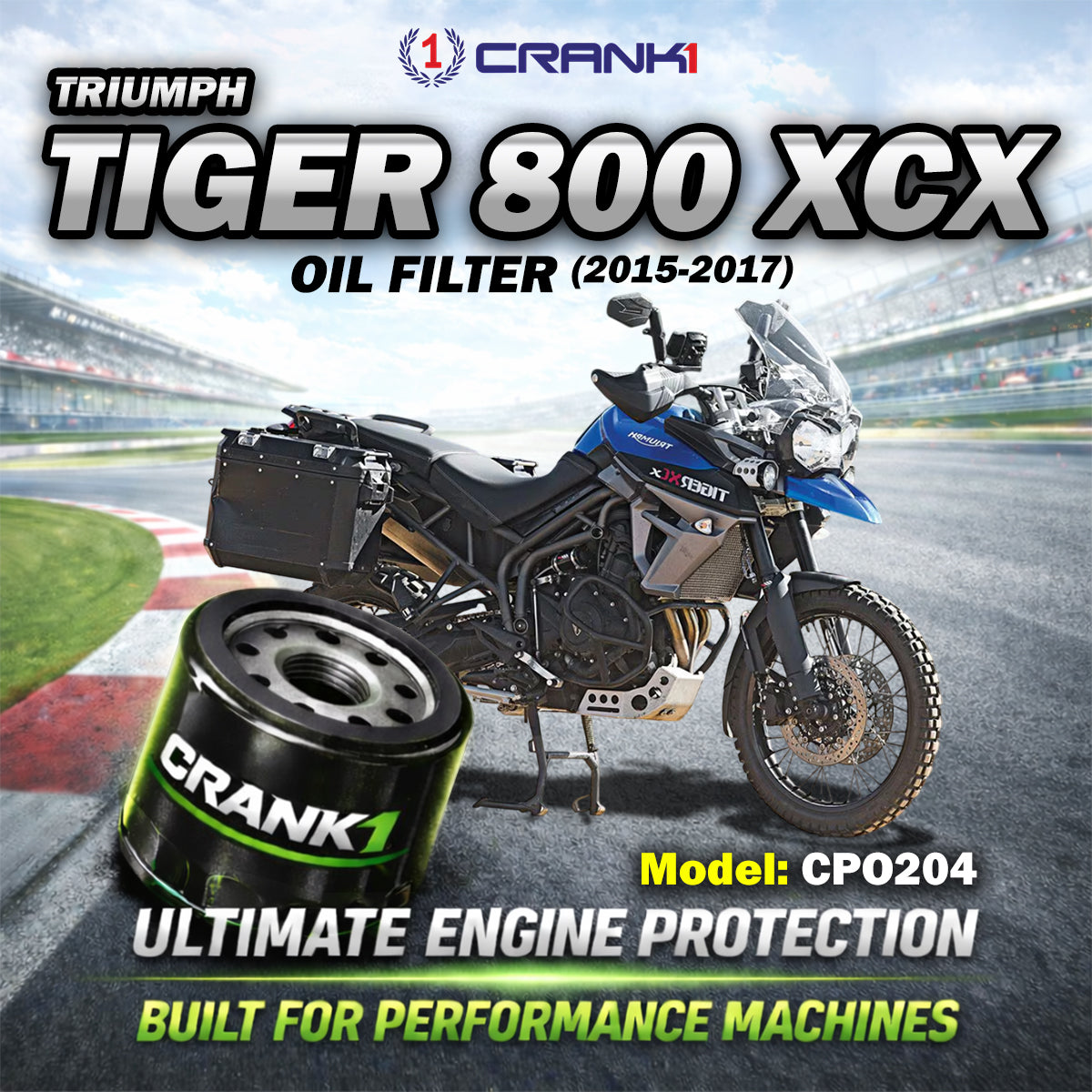 Oil Filter For Triumph Tiger 800 XCX 2015-2017 - CPO204 - CRANK1