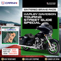 Sintered Brake Pads For Harley Davidson Touring Street Glide Special 2015-2017 - Rear - CB904 - 1 Set - CRANK1