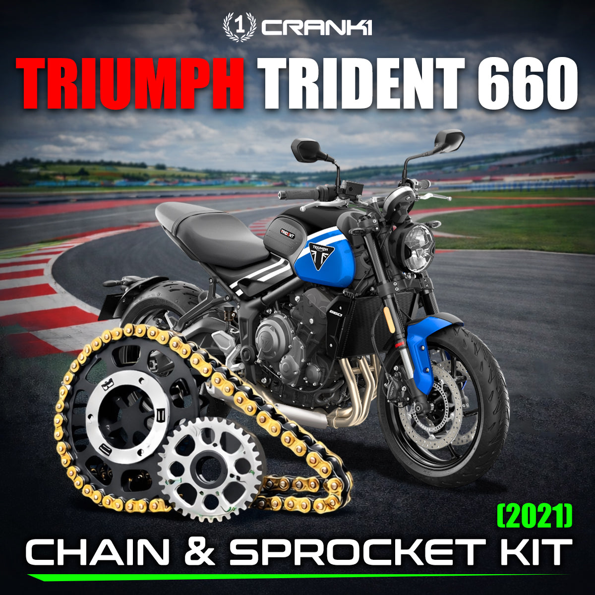 Chain And Sprocket Kit For Triumph Trident 660 2021 - CRANK1