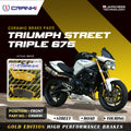Ceramic Brake Pads For Triumph Street Triple 675 Front CRM651 2 Sets CRANK1