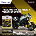 Ceramic Brake Pads For Triumph Street Triple 675 Rear CRM359 1 Set CRANK1