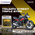 Ceramic Brake Pads For Triumph Street Triple 675 R Front CRM1309 2 Sets CRANK1