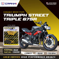 Ceramic Brake Pads For Triumph Street Triple 675 R Rear CRM359 1 Set CRANK1