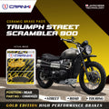 Ceramic Brake Pads For Triumph Street Scrambler 900 Rear CRM043 2 1 Set CRANK1