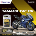 Ceramic Brake Pads For Yamaha YZF R6 2004 2016 Front CRM842 2 Sets CRANK1