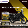 Ceramic Brake Pads For Yezdi Adventure 2022 2025 Front CRM859 1 Set CRANK1